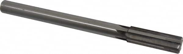 Made in USA - 0.874" Carbide-Tipped 6 Flute Chucking Reamer - Industrial Tool & Supply