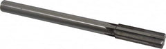 Made in USA - 0.874" Carbide-Tipped 6 Flute Chucking Reamer - Industrial Tool & Supply