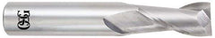 OSG - 9/16", 1-1/8" LOC, 9/16" Shank Diam, 3-1/2" OAL, 2 Flute, Solid Carbide Square End Mill - Single End, Uncoated, Spiral Flute, 30° Helix, Centercutting, Right Hand Cut, Right Hand Flute, Series 452 - Industrial Tool & Supply