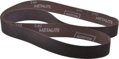 Norton - 1-1/2" Wide x 60" OAL, 240 Grit, Aluminum Oxide Abrasive Belt - Aluminum Oxide, Very Fine, Coated, Series R228 - Industrial Tool & Supply