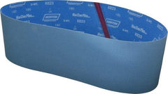 Norton - 6" Wide x 48" OAL, 180 Grit, Zirconia Alumina Abrasive Belt - Zirconia Alumina, Very Fine, Coated, X Weighted Cloth Backing, Series R823 - Industrial Tool & Supply