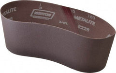 Norton - 4" Wide x 24" OAL, 180 Grit, Aluminum Oxide Abrasive Belt - Aluminum Oxide, Very Fine, Coated, Series R228 - Industrial Tool & Supply