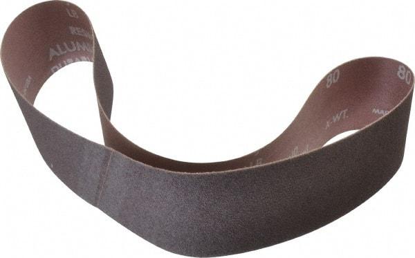 Norton - 2" Wide x 30" OAL, 80 Grit, Aluminum Oxide Abrasive Belt - Aluminum Oxide, Medium, Coated, Series R228 - Industrial Tool & Supply