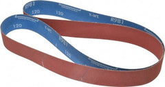 Norton - 1-1/2" Wide x 60" OAL, 120 Grit, Ceramic Abrasive Belt - Ceramic, Fine, Coated, Y Weighted Cloth Backing, Series R981 - Industrial Tool & Supply