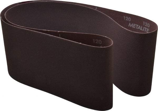 Norton - 6" Wide x 60" OAL, 120 Grit, Aluminum Oxide Abrasive Belt - Aluminum Oxide, Fine, Coated, Series R228 - Industrial Tool & Supply