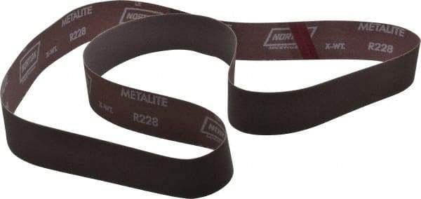 Norton - 2" Wide x 72" OAL, 240 Grit, Aluminum Oxide Abrasive Belt - Aluminum Oxide, Very Fine, Coated, Series R228 - Industrial Tool & Supply