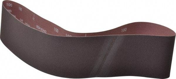 Norton - 4" Wide x 48" OAL, 100 Grit, Aluminum Oxide Abrasive Belt - Aluminum Oxide, Fine, Coated, Series R228 - Industrial Tool & Supply