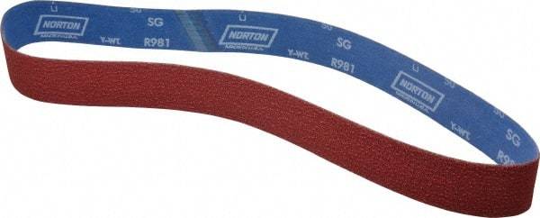 Norton - 2" Wide x 48" OAL, 50 Grit, Ceramic Abrasive Belt - Ceramic, Coarse, Coated, Y Weighted Cloth Backing, Series R981 - Industrial Tool & Supply