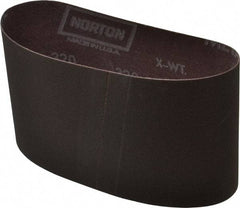 Norton - 3-1/2" Wide x 15-1/2" OAL, 320 Grit, Aluminum Oxide Abrasive Belt - Aluminum Oxide, Extra Fine, Coated, Series R228 - Industrial Tool & Supply