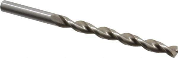 Chicago-Latrobe - Letter K 135° High Speed Steel Jobber Drill - Bright Finish, Right Hand Cut, Parabolic Flute, Straight Shank, 4-1/4" OAL, Notched Point - Industrial Tool & Supply