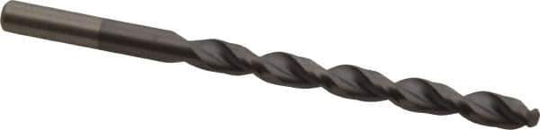Chicago-Latrobe - Letter E (1/4) 135° High Speed Steel Jobber Drill - TiCN Finish, Right Hand Cut, Parabolic Flute, Straight Shank, 4" OAL, Notched Point - Industrial Tool & Supply