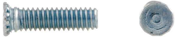 Electro Hardware - 1/4-20 Thread, 3/4" OAL, 0.062" Min Panel Thickness, Steel Captive Stud - Zinc Plated, C1005 to C1018 Grade, 0.135" Head Height - Industrial Tool & Supply