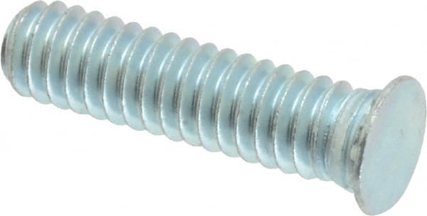 Electro Hardware - 1/4-20 Thread, 1" OAL, 0.062" Min Panel Thickness, Steel Captive Stud - Industrial Tool & Supply