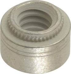 Electro Hardware - 1/4-20, 0.0599" Min Panel Thickness, Round Head, Broach Captive Nut - 0.437" Head Diam, 0.328" Mounting Hole Diam, 0.235" Head Height, Tin Plated Steel - Industrial Tool & Supply