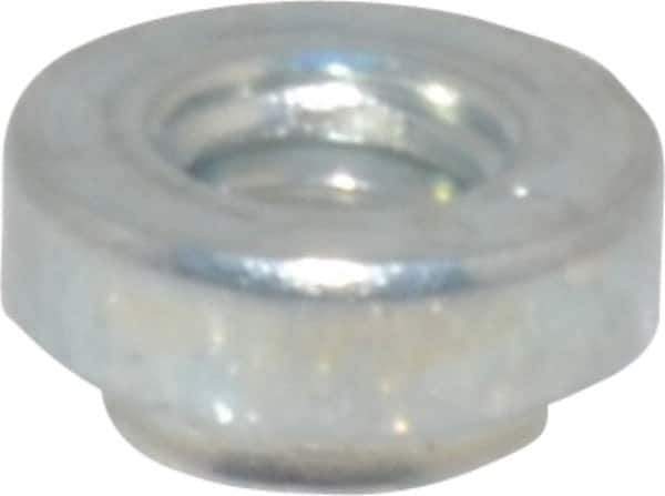 Electro Hardware - #8-32, 0.056" Min Panel Thickness, Round Head, Clinch Captive Nut - 0.31" Head Diam, 0.213" Mounting Hole Diam, 0.09" Head Height, Zinc Plated Steel - Industrial Tool & Supply