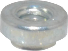 Electro Hardware - #8-32, 0.056" Min Panel Thickness, Round Head, Clinch Captive Nut - 0.31" Head Diam, 0.213" Mounting Hole Diam, 0.09" Head Height, Zinc Plated Steel - Industrial Tool & Supply