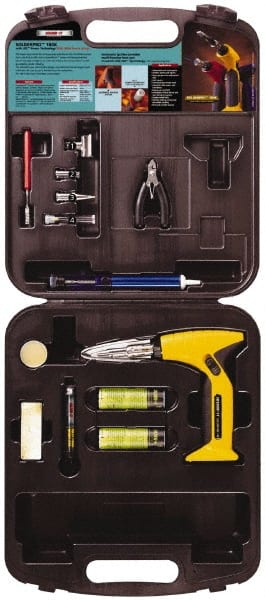 Solder-It - 13 Piece, Butane Multi Function Torch Kit with Liquid Energy Cell - Industrial Tool & Supply