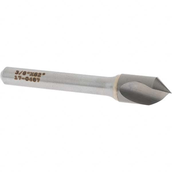 OSG - 3/8" Head Diam, 1/4" Shank Diam, 1 Flute 82° Solid Carbide Countersink - Industrial Tool & Supply