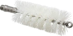 Schaefer Brush - 4-1/2" Long x 2" Diam Nylon Tube Brush - Single Spiral, 7" OAL, 0.022" Filament Diam, 1/4" Shank Diam - Industrial Tool & Supply