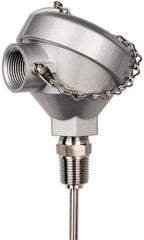 Thermo Electric - -148 to 900°F, 100 OMS Industrial RTD, Thermocouple Probe - 1/2 Inch Hex Mount, 6 Inch Probe Sheath Length, 10 Sec Response Time - Industrial Tool & Supply