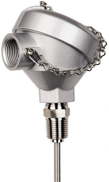 Thermo Electric - -148 to 900°F, 100 OMS Industrial RTD, Thermocouple Probe - 1/2 Inch Hex Mount, 6 Inch Probe Sheath Length, 10 Sec Response Time - Industrial Tool & Supply