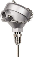 Thermo Electric - -148 to 900°F, 100 OMS Industrial RTD, Thermocouple Probe - 1/2 Inch Hex Mount, 6 Inch Probe Sheath Length, 10 Sec Response Time - Industrial Tool & Supply