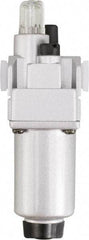 PRO-SOURCE - 1/4" NPT, 290 Max psi Intermediate Modular Lubricator - Aluminum Bowl, Aluminum Die Cast Body, 58 CFM, 140°F Max Temp, 2.16" Wide x 8.07" High - Industrial Tool & Supply