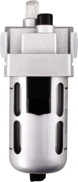 PRO-SOURCE - 1" NPT, 145 Max psi Heavy Duty Modular Lubricator - Polycarbonate Bowl with Metal Guard, with Sight Glass, Aluminum Die Cast Body, 318 CFM, 140°F Max Temp, 3.54" Wide x 10-3/4" High - Industrial Tool & Supply