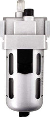 PRO-SOURCE - 1" NPT, 145 Max psi Heavy Duty Modular Lubricator - Polycarbonate Bowl with Metal Guard, with Sight Glass, Aluminum Die Cast Body, 318 CFM, 140°F Max Temp, 3.54" Wide x 10-3/4" High - Industrial Tool & Supply