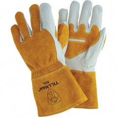 TILLMAN - Welder's & Heat Protective Gloves - 4"CUFF WHT/GLD XL 1/PR COWHIDE MIG GLOVES - Industrial Tool & Supply