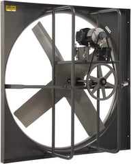 Americraft - 48" Blade, Belt Drive, 2 hp, 24,274 CFM, TEFC Exhaust Fan - 54-1/2" Opening Height x 54-1/2" Opening Width, 6.8/3.4 Amp, 230/460 Volt, 1 Speed, Three Phase - Industrial Tool & Supply
