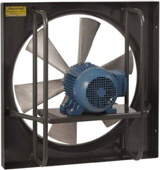 Americraft - 42" Blade, Direct Drive, 3 hp, 24,500 CFM, TEFC Exhaust Fan - 48-1/2" Opening Height x 48-1/2" Opening Width, 9.6/4.8 Amp, 230/460 Volt, 1 Speed, Three Phase - Industrial Tool & Supply