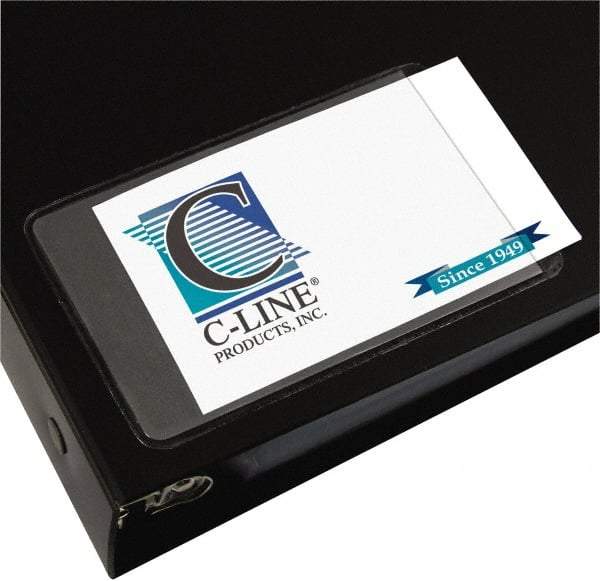C-LINE - 10 Piece Business Card/ID Protectors - 3-1/2" High x 2" Wide - Industrial Tool & Supply