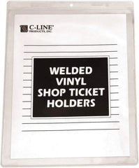 C-LINE - 50 Piece Clear Shop Ticket Holder - 8" High x 5" Wide - Industrial Tool & Supply