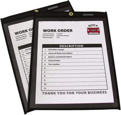 C-LINE - 25 Piece Clear Stitched Shop Ticket Holder - 12" High x 9" Wide - Industrial Tool & Supply