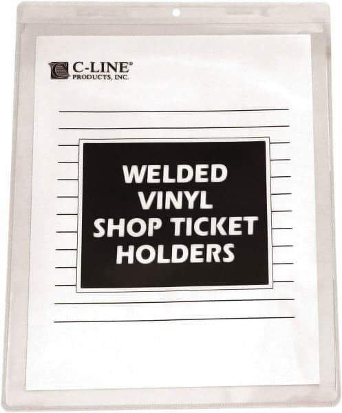 C-LINE - 50 Piece Clear Shop Ticket Holder - 11" High x 8-1/2" Wide - Industrial Tool & Supply
