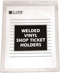 C-LINE - 50 Piece Clear Shop Ticket Holder - 12" High x 9" Wide - Industrial Tool & Supply