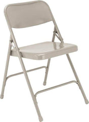 NPS - 18-1/4" Wide x 20-1/4" Deep x 29-1/2" High, Steel Standard Folding Chair - Gray - Industrial Tool & Supply