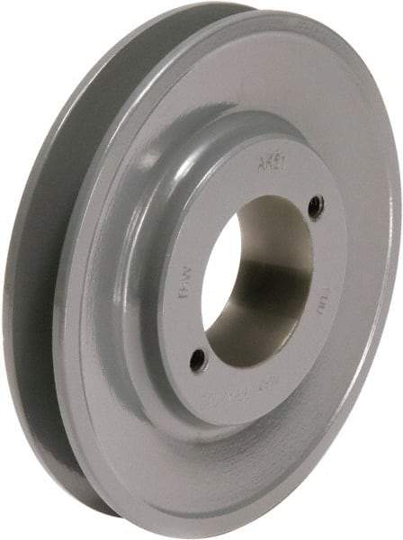 TB Wood's - 1 Groove, 1/2 to 1-1/2 Bore Diam, 6.45" Outside Diam, QD Bushed V Belt Sheave - 5.7 A Diam Belt Pitch - Industrial Tool & Supply