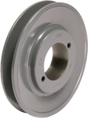 TB Wood's - 1 Groove, 1/2 to 1-1/2 Bore Diam, 6.45" Outside Diam, QD Bushed V Belt Sheave - 5.7 A Diam Belt Pitch - Industrial Tool & Supply
