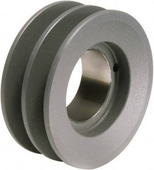 TB Wood's - 2 Groove, 1/2 to 1-1/2 Bore Diam, 4-1/4" Outside Diam, QD Bushed V Belt Sheave - 3.5 A Diam Belt Pitch - Industrial Tool & Supply