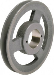 TB Wood's - 1 Groove, 1/2 to 1-1/2 Bore Diam, 6-3/4" Outside Diam, QD Bushed V Belt Sheave - 6.0 A Diam Belt Pitch - Industrial Tool & Supply