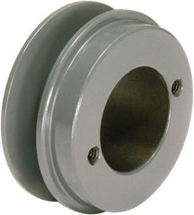 TB Wood's - 1 Groove, 1/2 to 1-1/2 Bore Diam, 3.35" Outside Diam, QD Bushed V Belt Sheave - 2.6 A Diam Belt Pitch - Industrial Tool & Supply