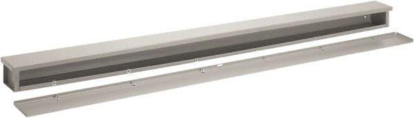 nVent Hoffman - 4" High x 4" Wide x 12" Long, Solid Wall Wire Duct - Gray, Slip-on Cover, Steel - Industrial Tool & Supply