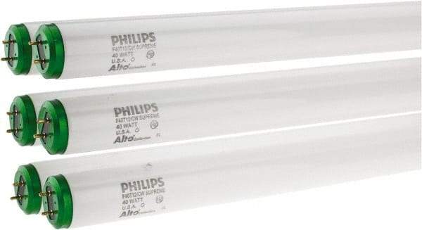 Philips - 40 Watt Fluorescent Tubular Medium Bi-Pin Lamp - 4,100°K Color Temp, 2,600 Lumens, T12, 20,000 hr Avg Life - Industrial Tool & Supply