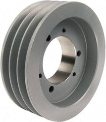 TB Wood's - 3 Groove, 1/2 to 1-15/16 Bore Diam, 5-3/4" Outside Diam, QD Bushed V Belt Sheave - 5.0 A Diam Belt Pitch - Industrial Tool & Supply