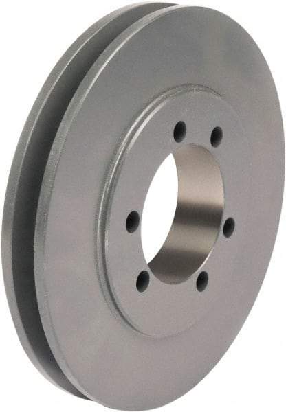 TB Wood's - 1 Groove, 1/2 to 1-15/16 Bore Diam, 4.95" Outside Diam, QD Bushed V Belt Sheave - 4.2 A Diam Belt Pitch - Industrial Tool & Supply