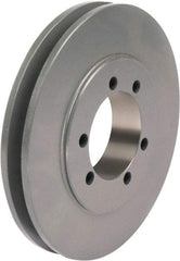 TB Wood's - 1 Groove, 1/2 to 1-15/16 Bore Diam, 5.35" Outside Diam, QD Bushed V Belt Sheave - 4.6 A Diam Belt Pitch - Industrial Tool & Supply
