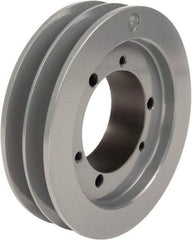 TB Wood's - 2 Groove, 1/2 to 2-1/2 Bore Diam, 6.3" Outside Diam, QD Bushed V Belt Sheave - 6.3 5V Diam Belt Pitch - Industrial Tool & Supply