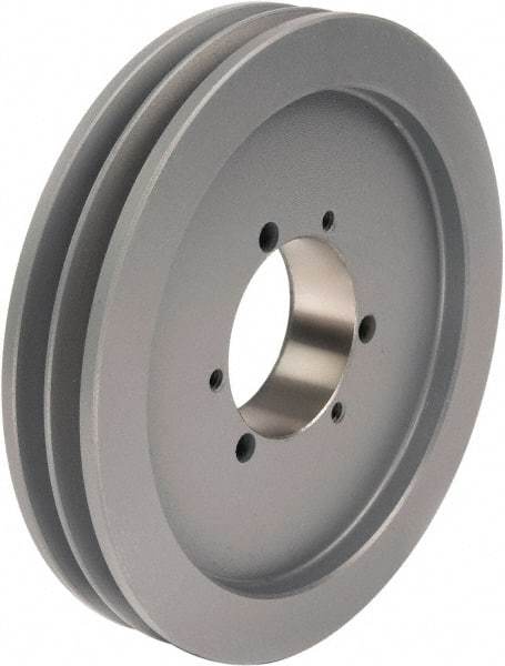 TB Wood's - 2 Groove, 1/2 to 2-1/2 Bore Diam, 9" Outside Diam, QD Bushed V Belt Sheave - 9.0 5V Diam Belt Pitch - Industrial Tool & Supply